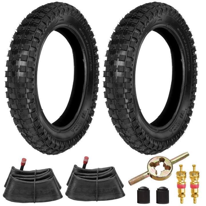 FVRITO front packaging showing two 12.5x2.75 tires and accessories, ready to install