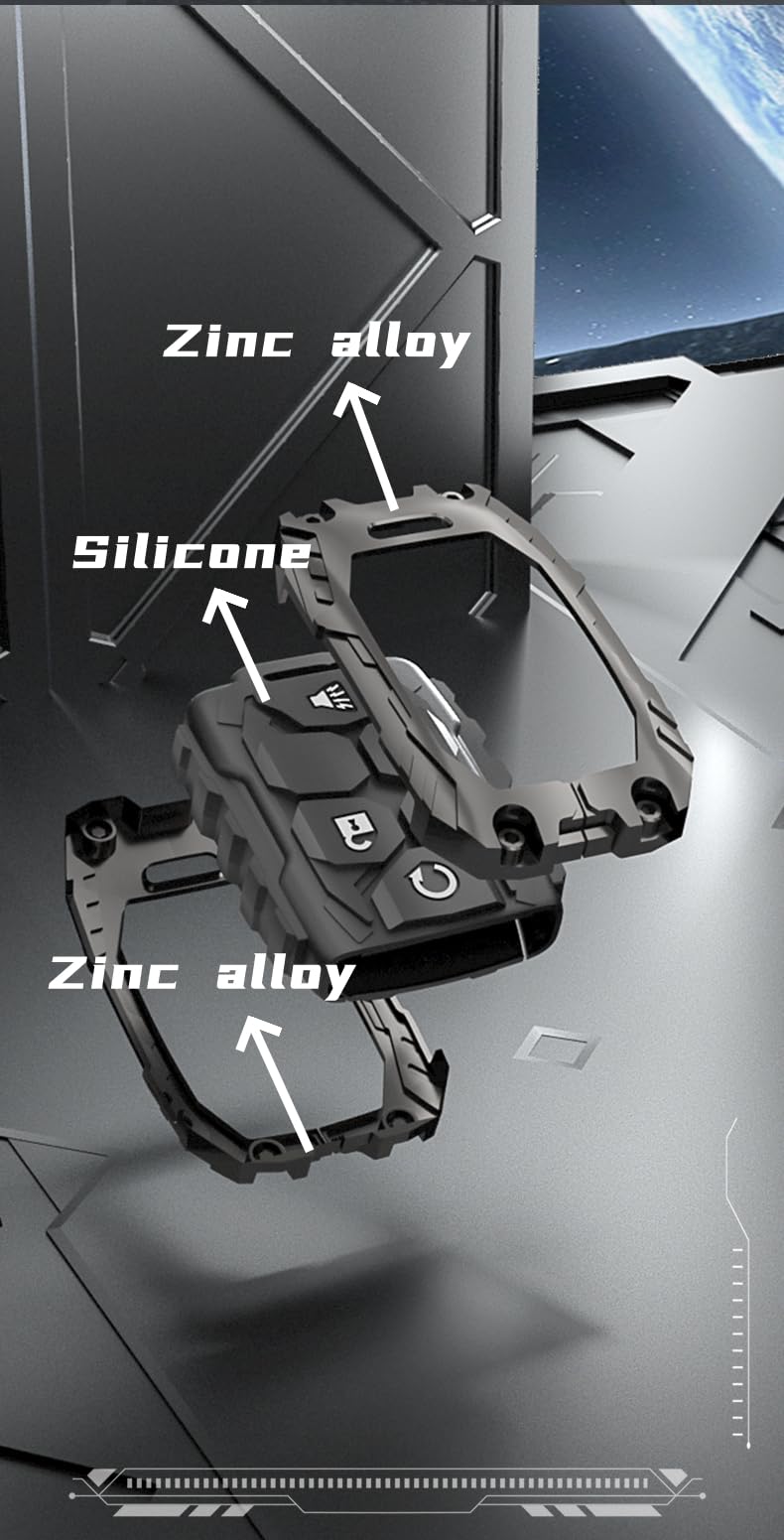 facaizhu close-up of metal texture highlighting durable mech-inspired finish