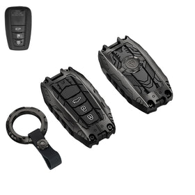 facaizhu front view showing metal key fob cover and secure fit benefit
