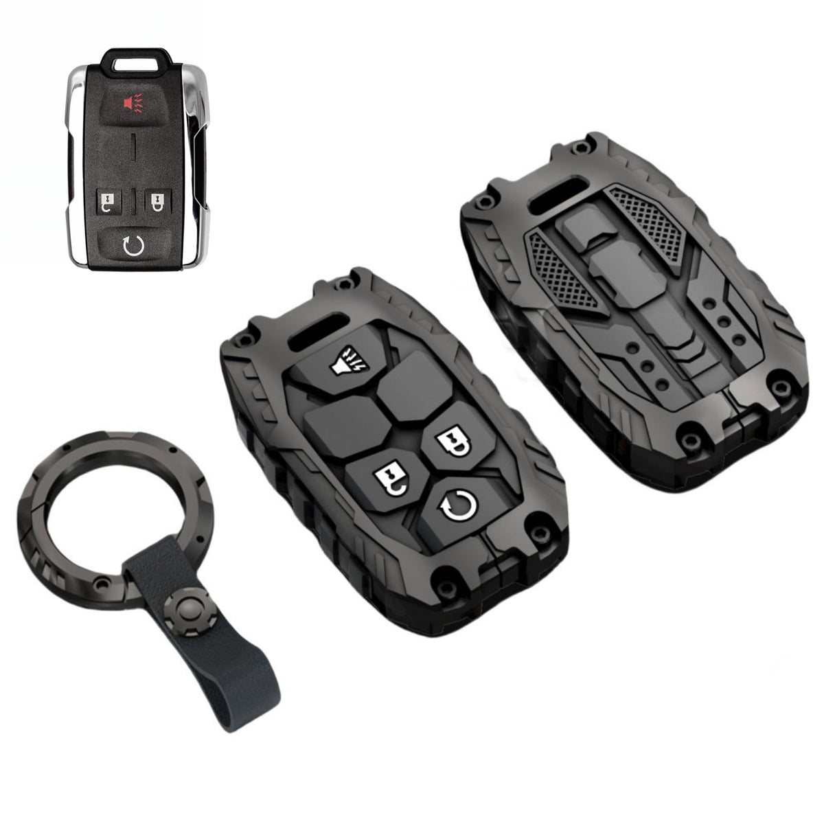 facaizhu front view zinc alloy shell showing precise fit and premium protection