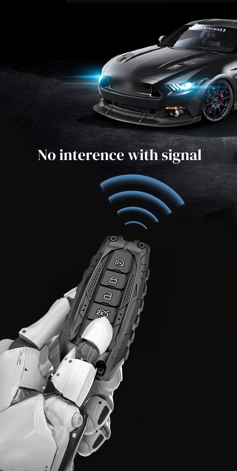 facaizhu installed on Ford remote in hand demonstrating secure fit and access