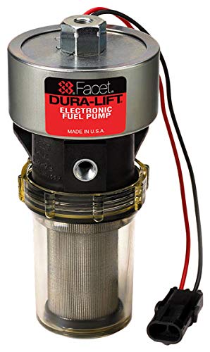 Facet-Purolator front view showing pump body and mounting flange for easy installation