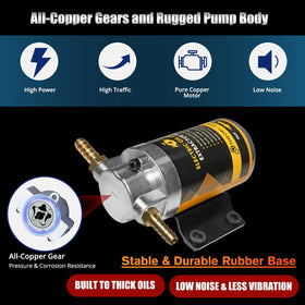 FACFUEL pump in use draining boat engine to illustrate clean transfer and reduced spills