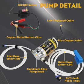 FACFUEL pump installed on boat engine illustrating convenient marine oil extraction