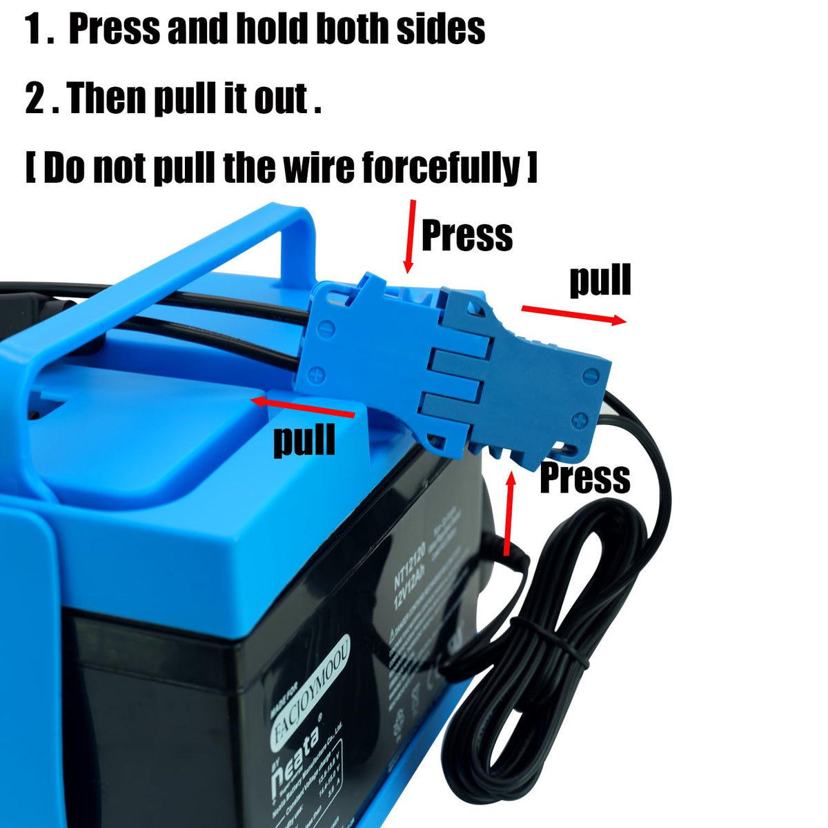 FACJOYMOOU carry basket with battery showing safer handling benefit