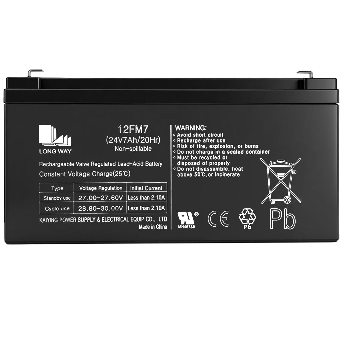 FACJOYMOOU front view shows battery label and compact design for easy replacement