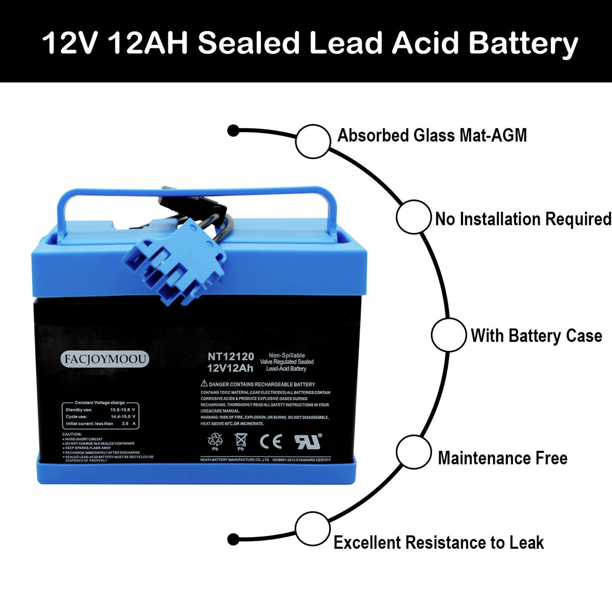 FACJOYMOOU battery installed in ride‑on demonstrating plug‑and‑play benefit
