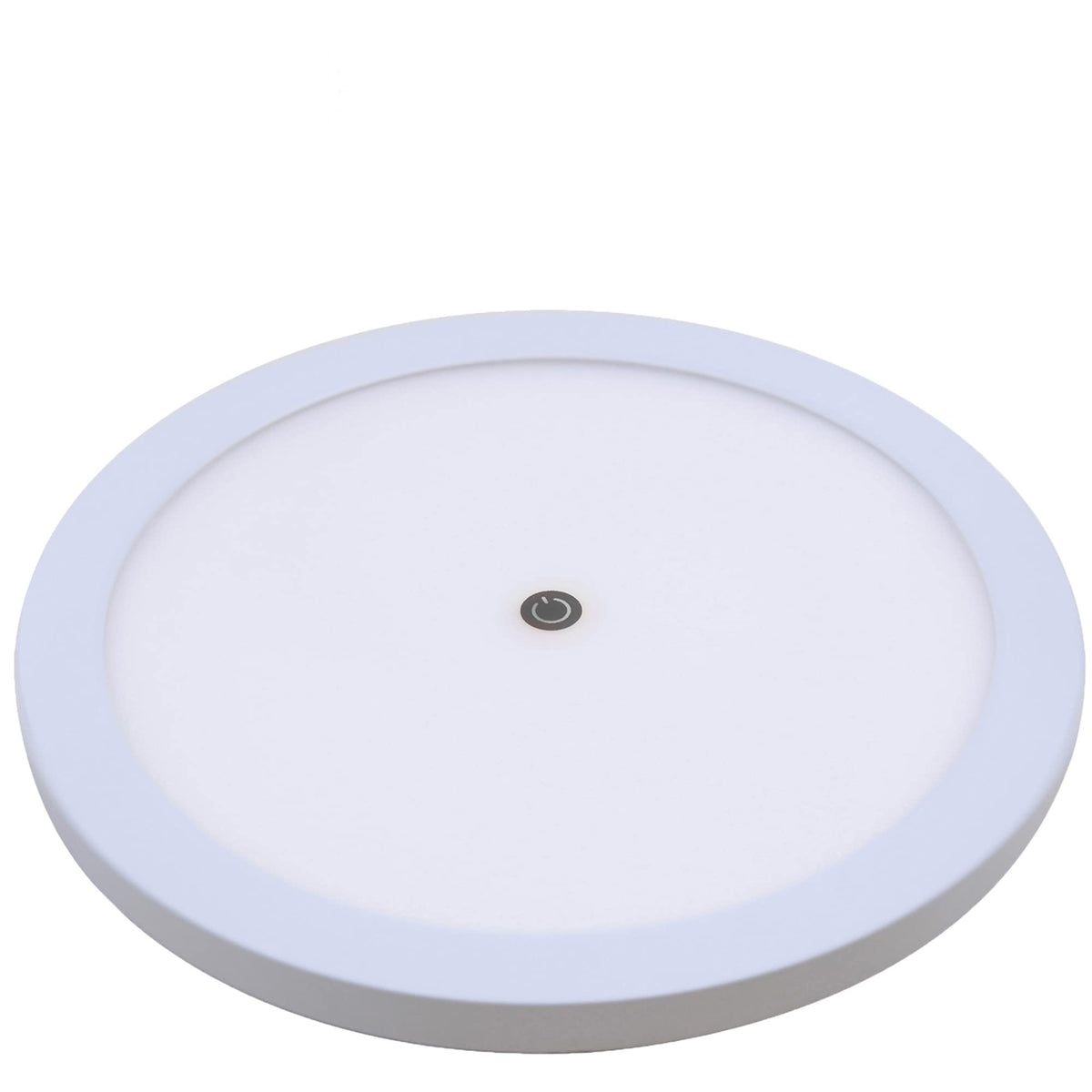 Facon front view of ceiling dome light showing sleek housing and benefits of compact design