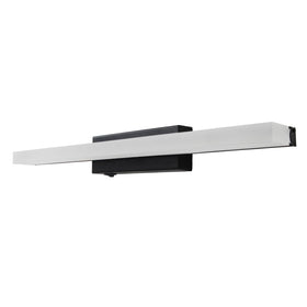 Facon front view matt black vanity light showing sleek finish and neat profile