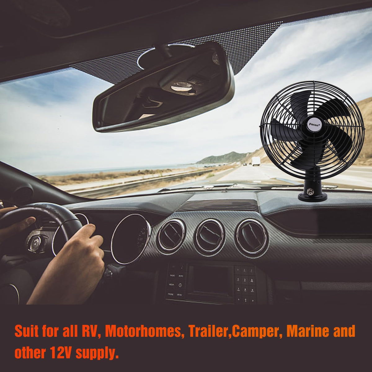 Facon in truck cab lifestyle shot improving driver comfort