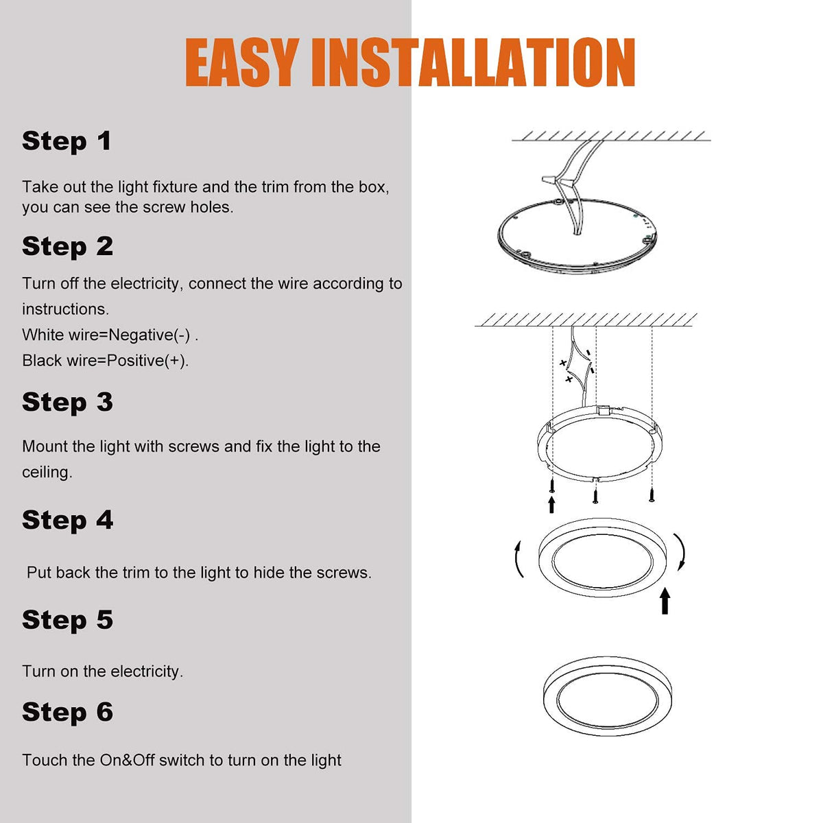Facon installed on boat cabin ceiling demonstrating marine-ready lighting and space-saving fit