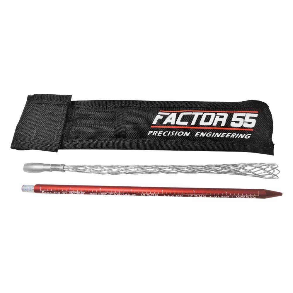 Factor 55 Fast FID front view showing compact tool and benefits
