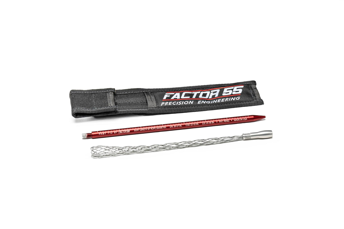 Factor 55 Fast Fid in Cordura pouch, compact storage for quick trail repairs