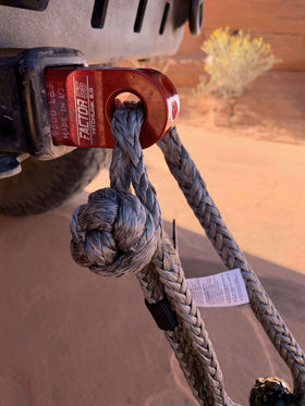 Factor 55 Hitchlink in an off-road recovery scene demonstrating reliable pull point