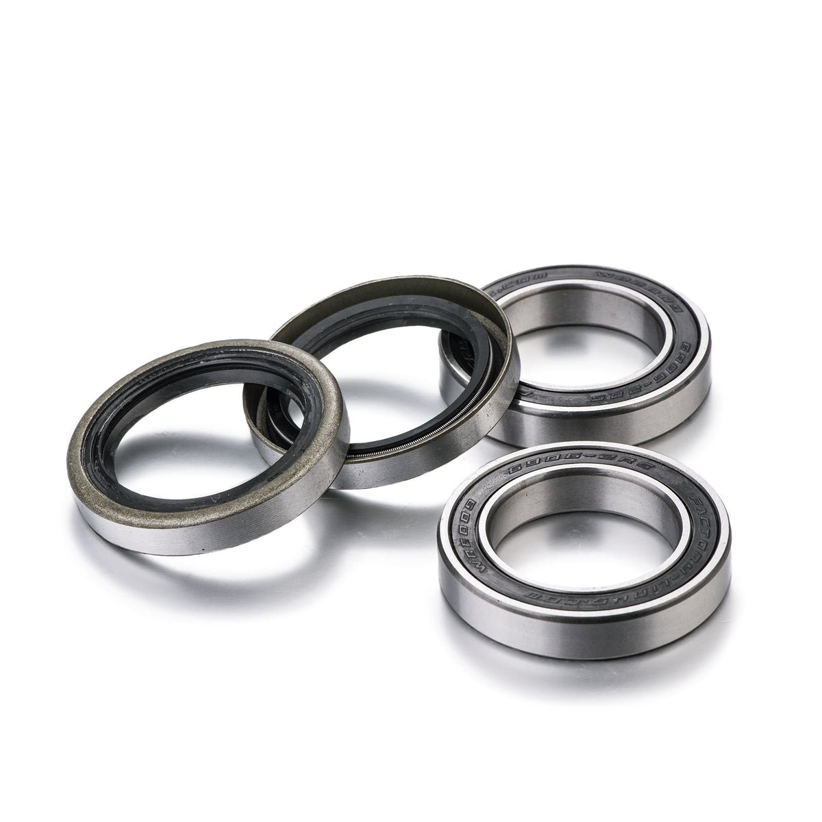 Factory Links front bearing kit packaging showing complete components and fitment benefits
