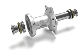 Factory Links bearings installed in front hub in-use showing restored wheel performance