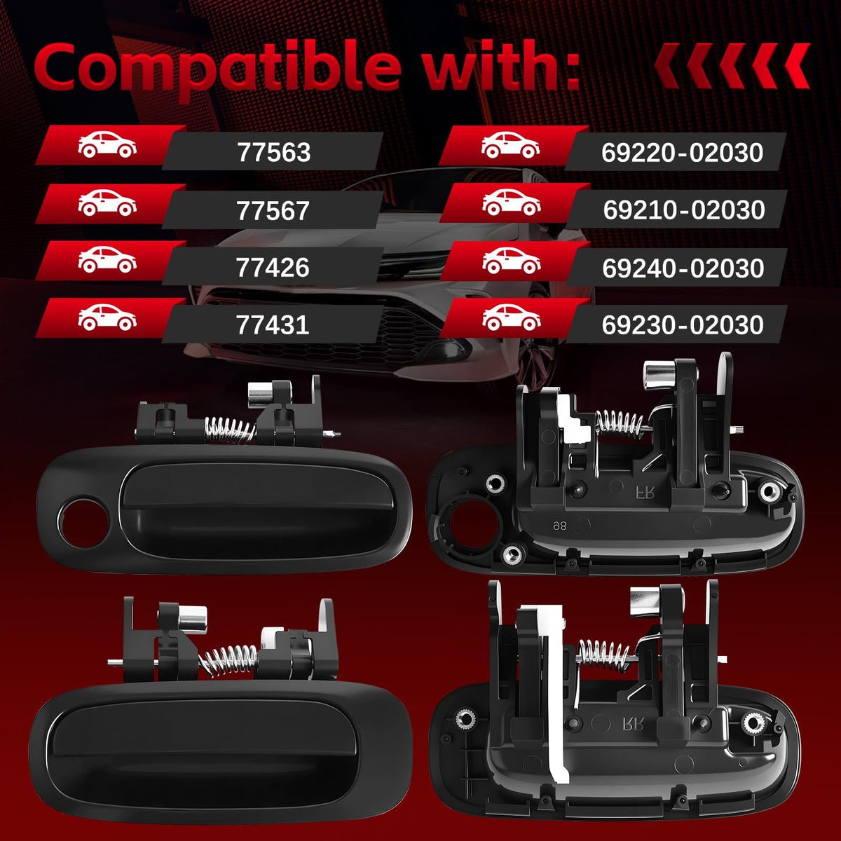 FAERSI handle installation parts with tools highlighting quick, easy DIY replacement