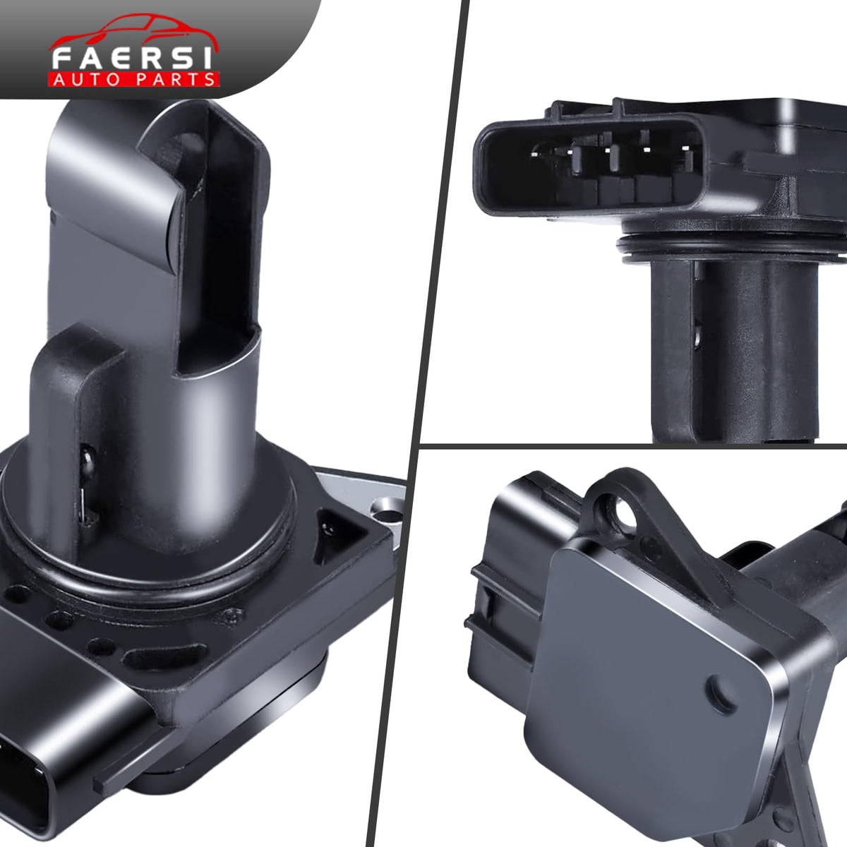 FAERSI MAF installed in engine bay demonstrating direct-fit replacement benefit