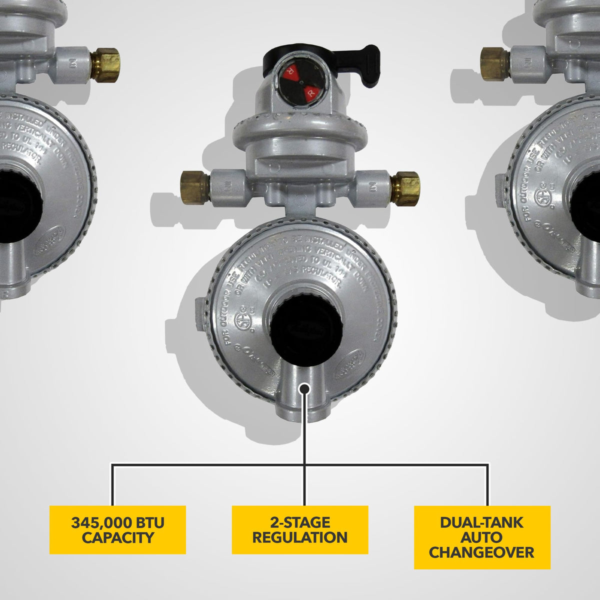 Fairview GR-9984 close-up of color indicator making tank status easy to monitor on the road