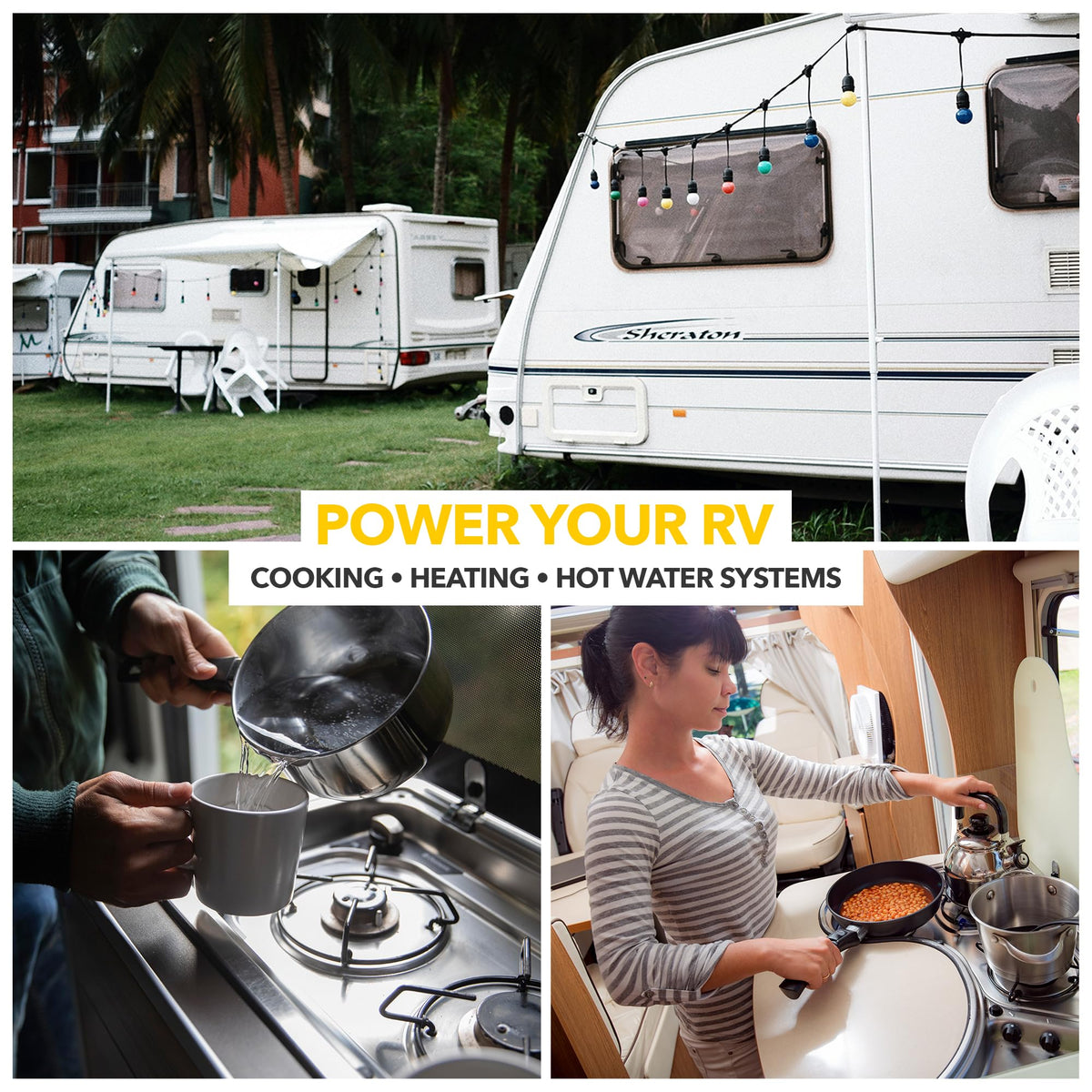 Fairview GR-9984 mounted on an RV panel delivering steady propane flow for appliances