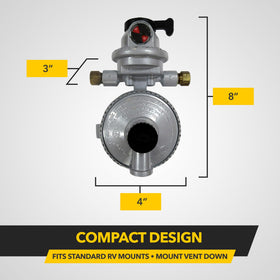 Fairview GR-9984 vent orientation image illustrating recommended vent-down mounting for moisture control