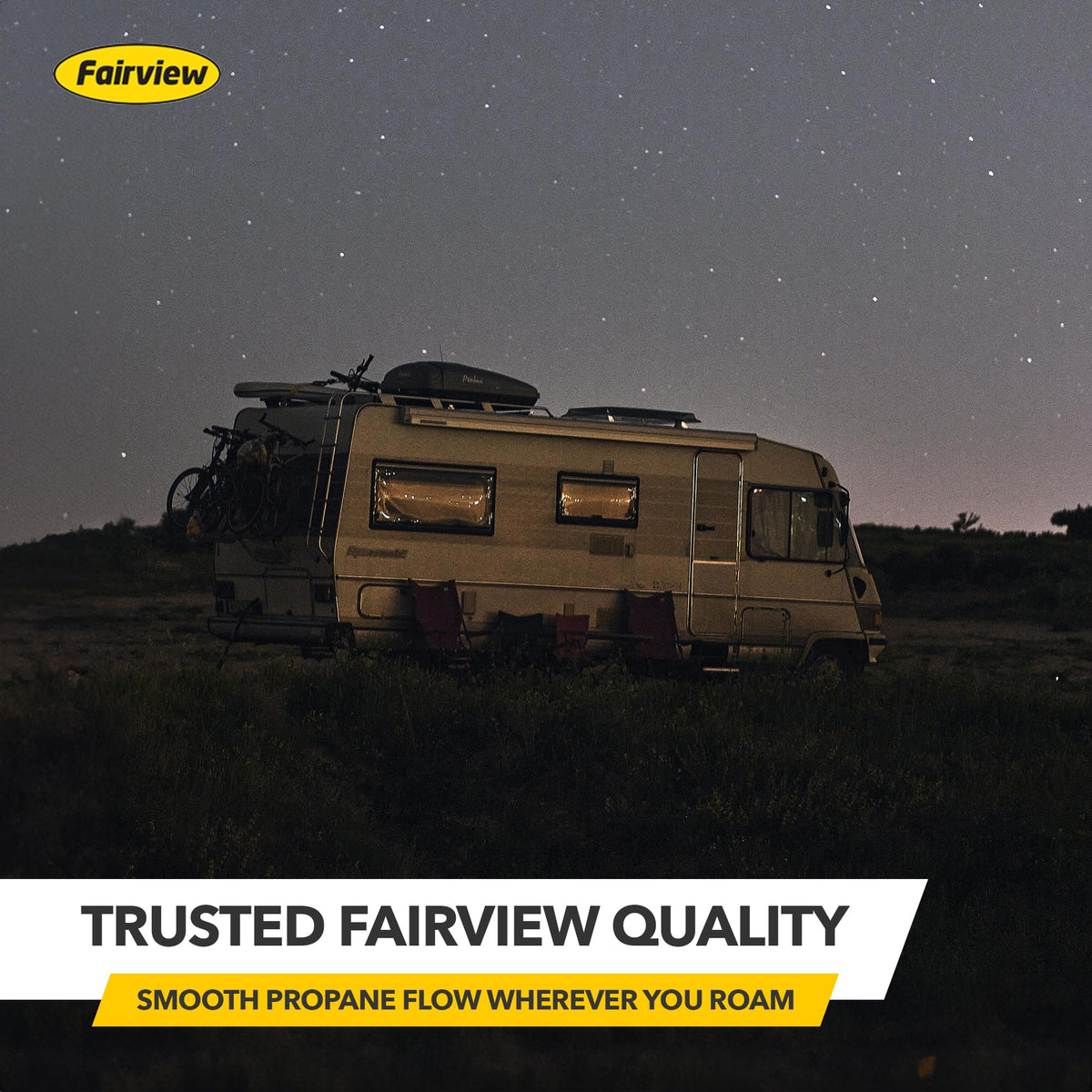 Fairview regulator in box with manual showing simple replacement and quick-start guidance