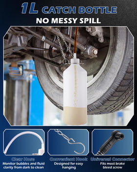 FAITIO 1L catch bottle detail showing corrosion-resistant collection safety