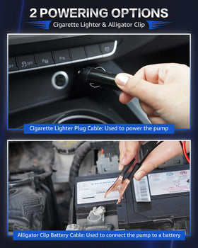 FAITIO cigarette lighter plug connected to vehicle showing quick roadside use