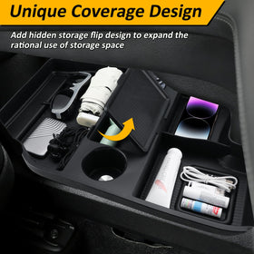 Falafa organizer in use with phone and keys demonstrating secure placement