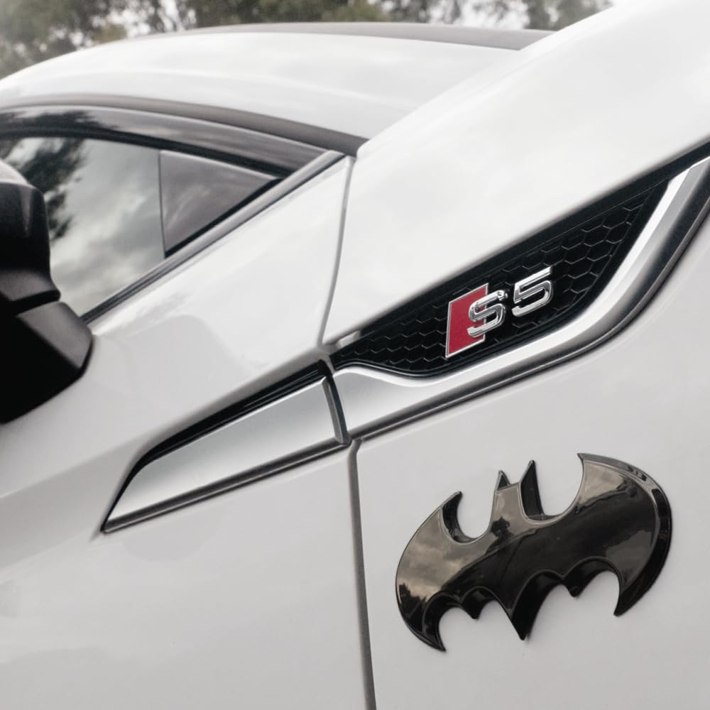 Fan Emblems Batman badge applied to laptop showing personalization and style