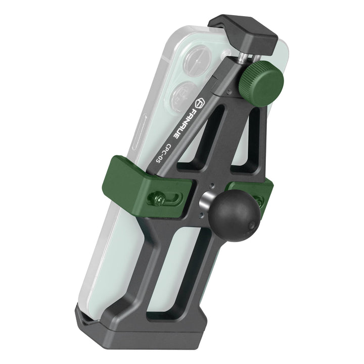 FANAUE front view mounted on handlebars showing secure grip and visibility