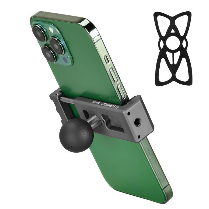 FANAUE front view mounted showing secure phone grip and easy access