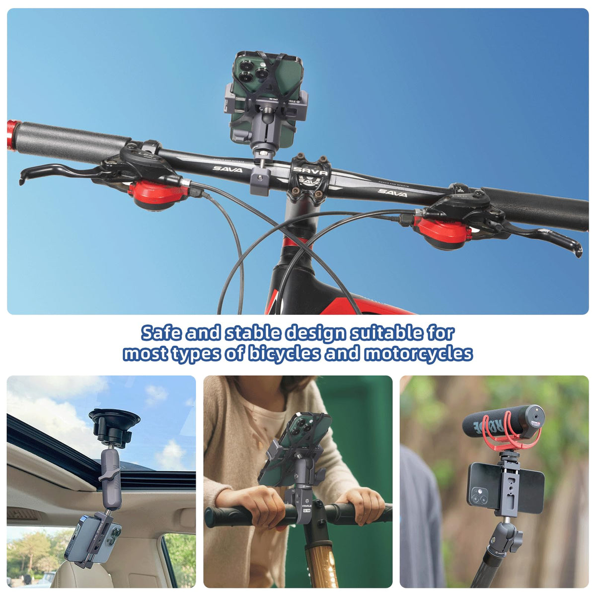 FANAUE one-handed phone insertion action for quick, safe mounting