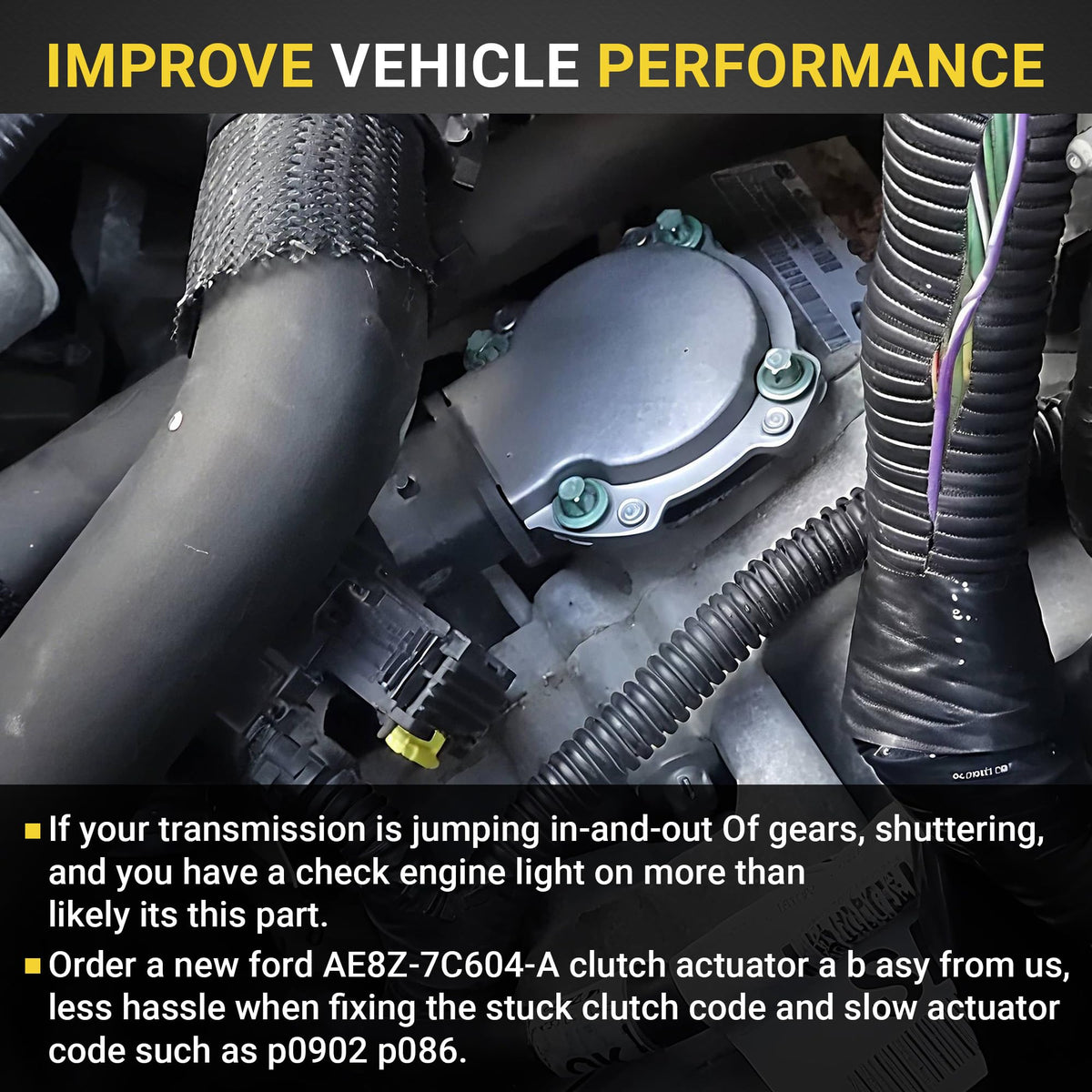 FANHAY installed under hood illustrating restoration of proper shifting function