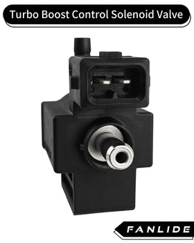 FANLIDE solenoid next to ruler illustrating compact size and fitment