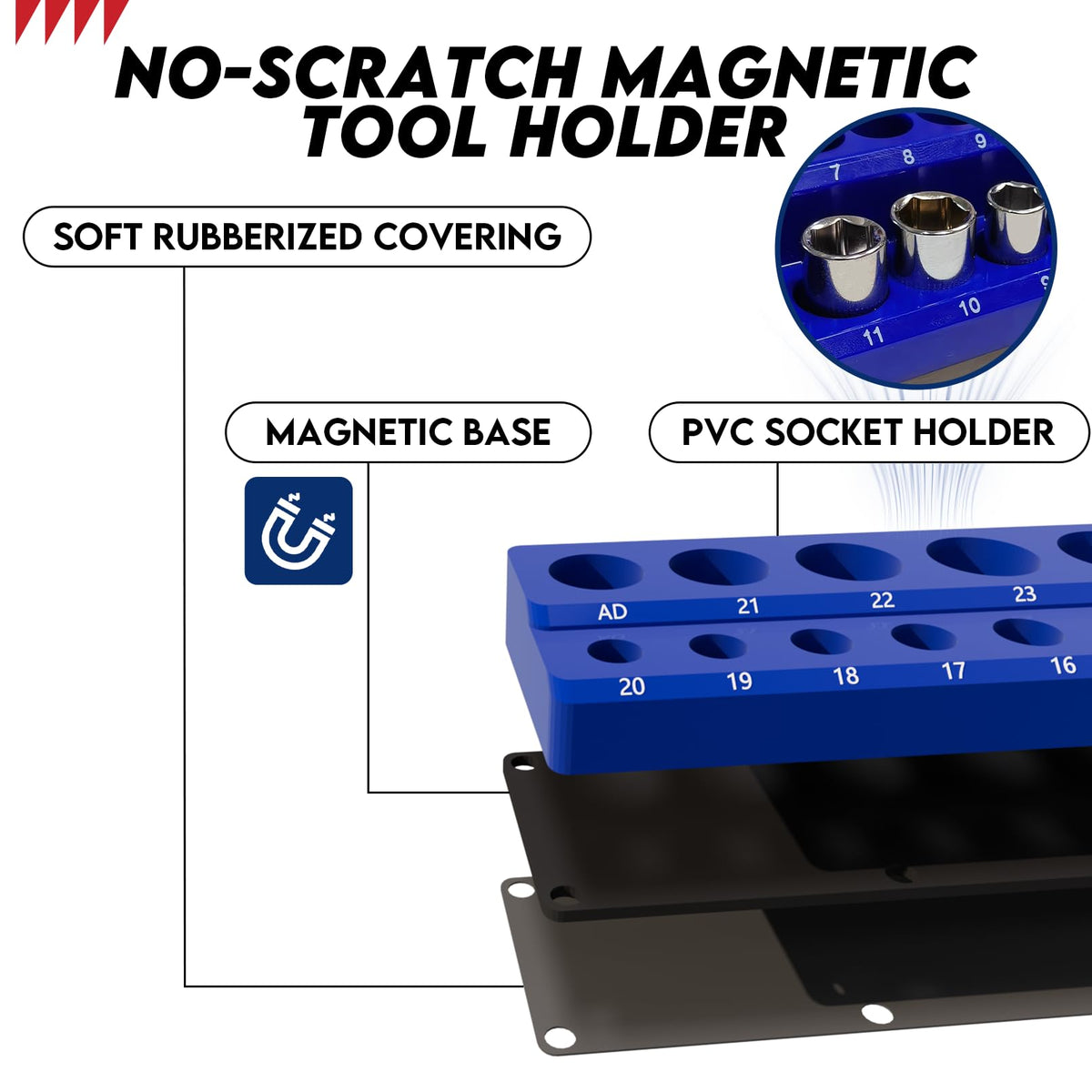 Fanmoss wrench hanger loaded with wrenches demonstrating secure hold