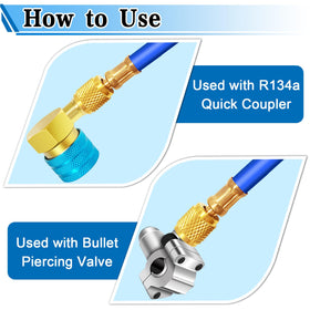 FANOVO hose 1/4" SAE female fitting detail for firm, gasketed connection