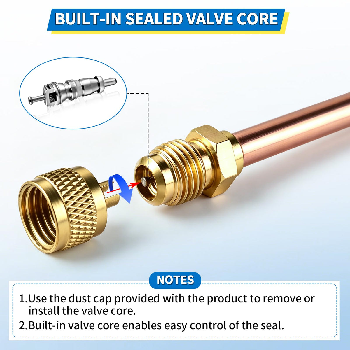 FANOVO valve next to ruler showing length for correct sizing benefit