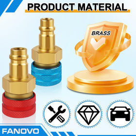 FANOVO adapter size scale with ruler showing compact, portable benefit