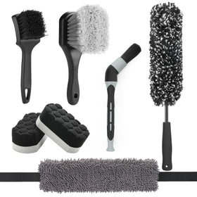 Fantasticlean front packaging showing seven-piece wheel cleaning kit with tools