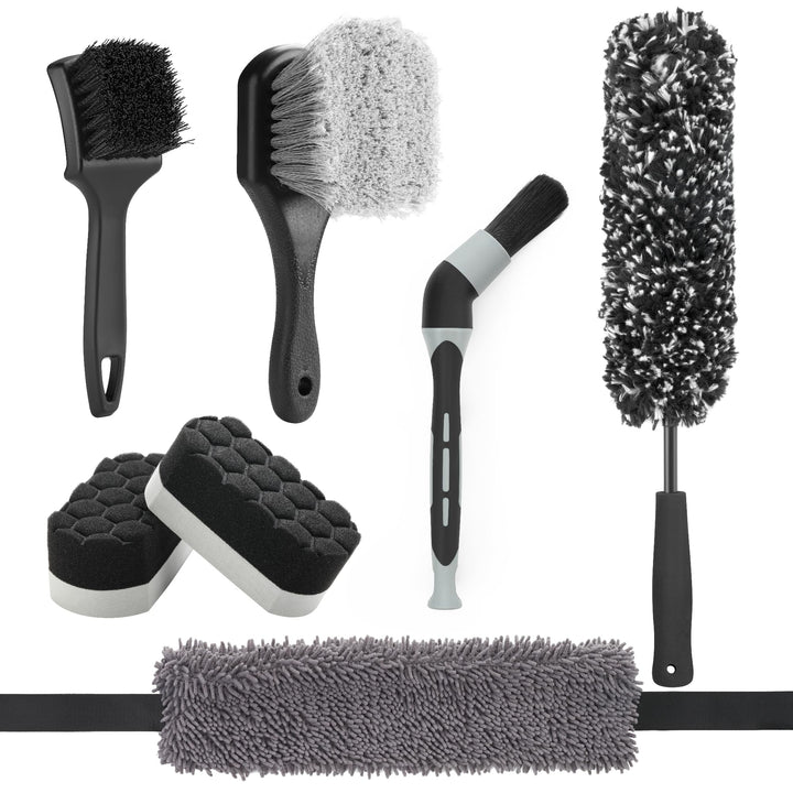 Fantasticlean front packaging showing seven-piece wheel cleaning kit with tools