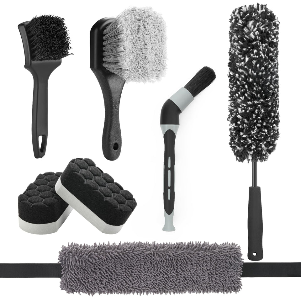 Fantasticlean front packaging showing seven-piece wheel cleaning kit with tools