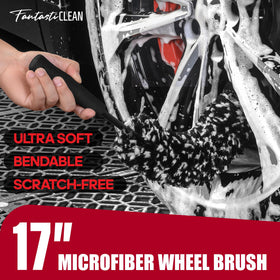 Fantasticlean microfiber bendable head close-up protecting rims from scratches