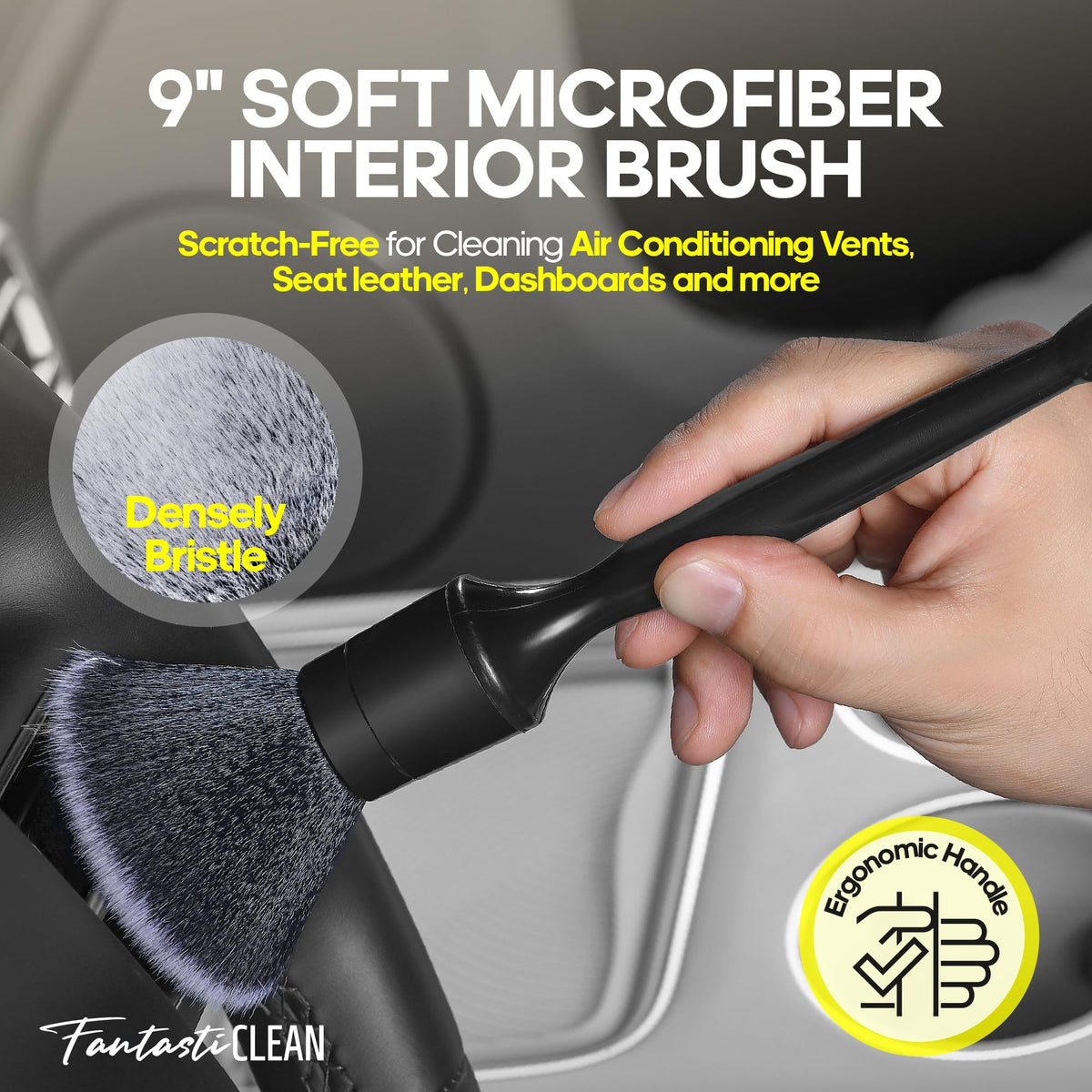 Fantasticlean heavy-duty microfiber towel texture close-up for streak-free polishing