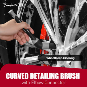 Fantasticlean soft-bristled rim brush scrubbing brake dust without scratching