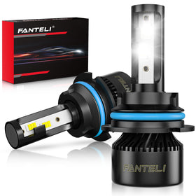 FANTELI front view of 9004 bulbs showing all components and quick install benefit