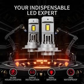 FANTELI installed on vehicle at night producing bright cool-white road light