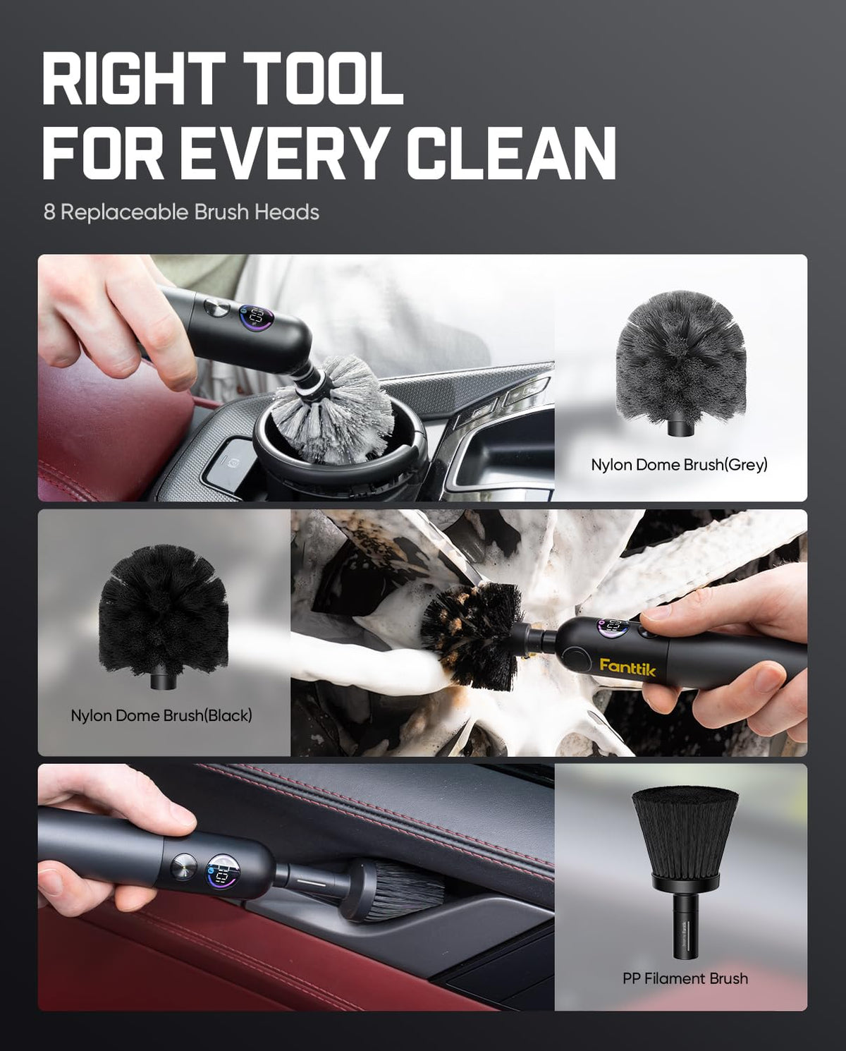 Fanttik Flip G10 cleaning a door jamb for deeper crevice removal without damage