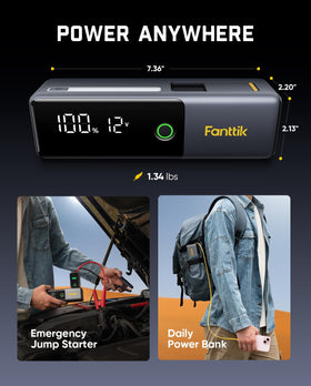 Fanttik Potent T10 display panel clearly showing voltage and battery level