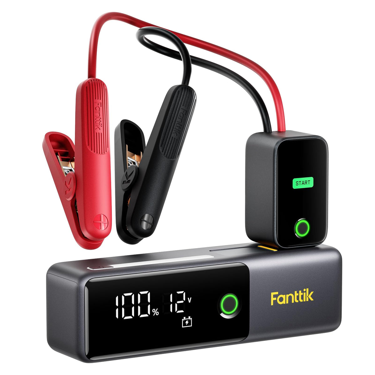 Fanttik Potent T10 front view showing compact starter and ports for quick access